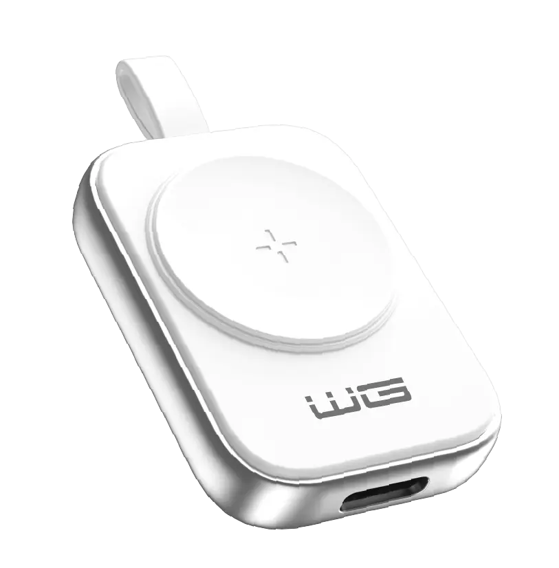 WG - Nabíjecí magnetické zařízení s USB-C pro Apple Watch, bílo stříbrná