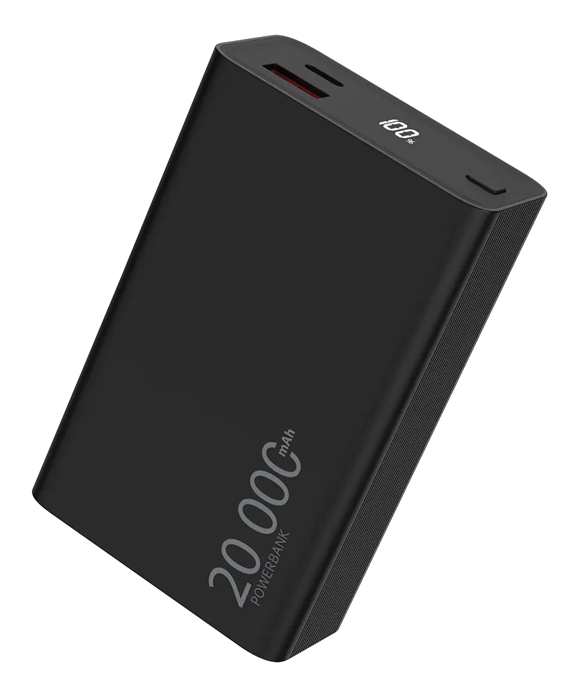 WG - Power Bank 20000 mAh, USB-C PD 20W + USB-A QC 22.5W, černá