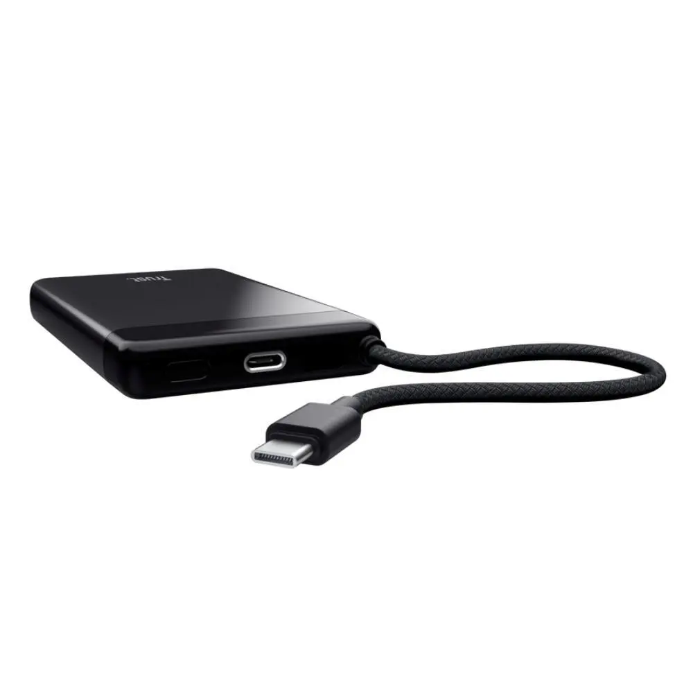 TRUST Powerbanka Fiera, 10000 mAh, S kabelem, 2x USB-C, černá