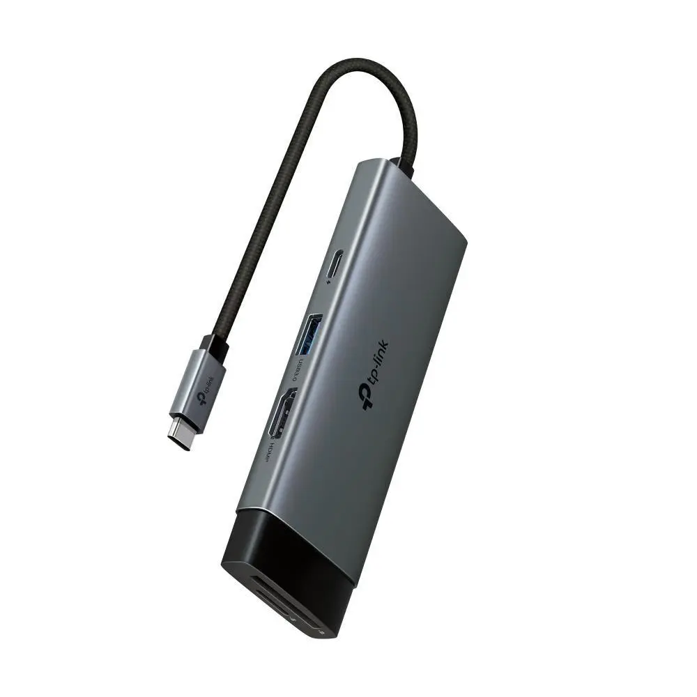 TP-Link UH7021C USB-C hub 7v1 (3x USB3.2Gen1, 1xUSB-C3.2Gen1, 1xHDMI, 1xSD, 1xmicroSD, PD 100W)