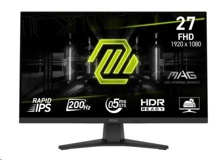 MSI MAG/272F/27"/IPS/FHD/200Hz/0,5ms/Černá/3R