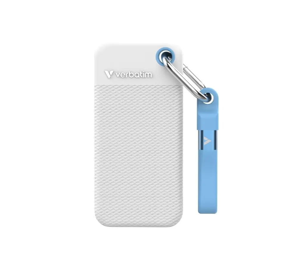 VERBATIM externí SSD 1TB Pocket SSD, USB-C, Bílá