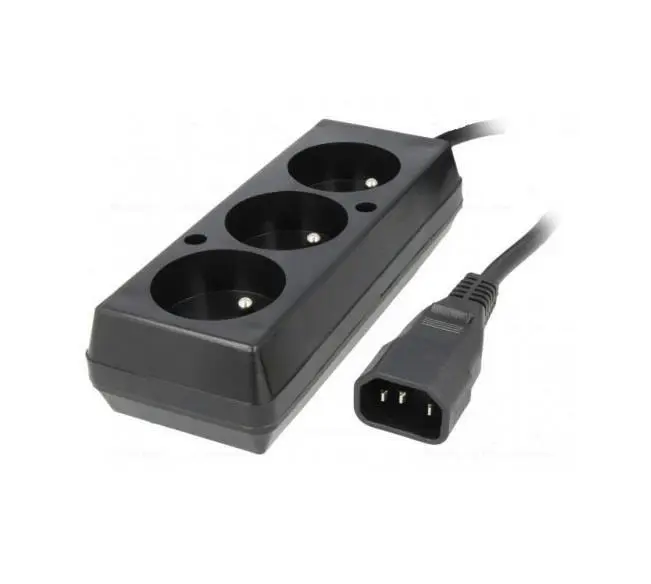 Prodlužovací přívod 3x230V pro UPS (IEC320-C14), 30cm