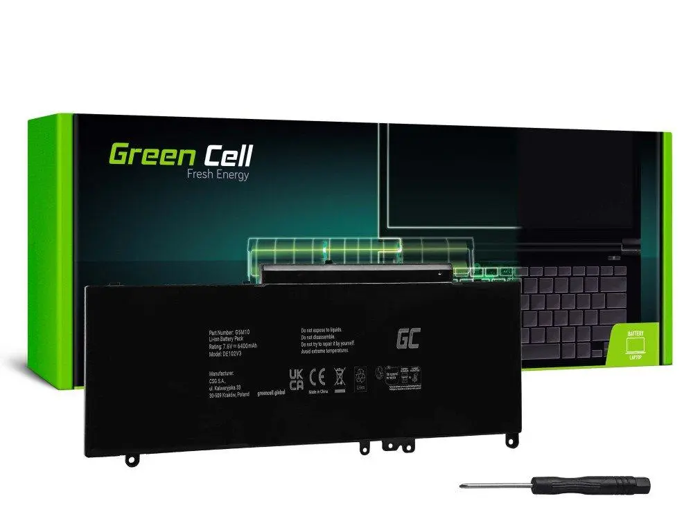Green Cell Battery G5M10 0WYJC2 for Dell Latitude E5250 E5450 E5550
