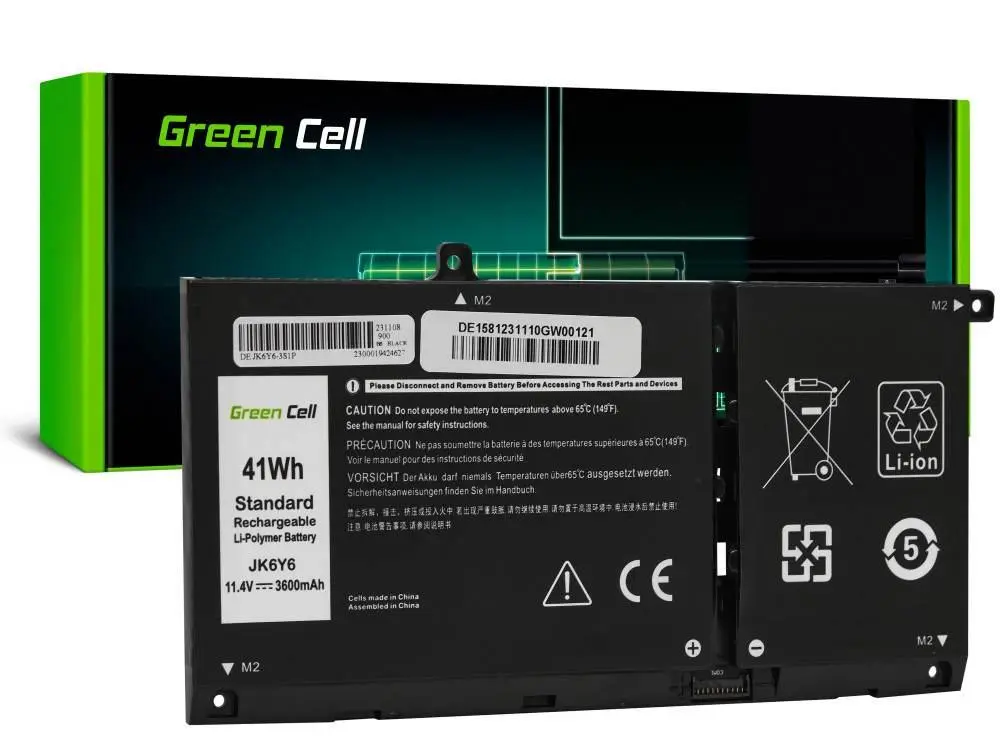 Green Cell Battery YRDD6 1VX1H to Dell Latitude 3510 Inspiron 5501 5301 5505 5401 5402 5502