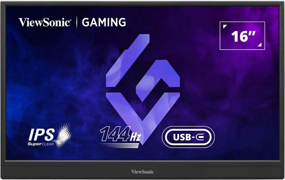 Viewsonic VX1654 16" přenosný herní IPS/1920x1080@144Hz/4,67ms/250cd/miniHDMI/2xUSB-C/Repro