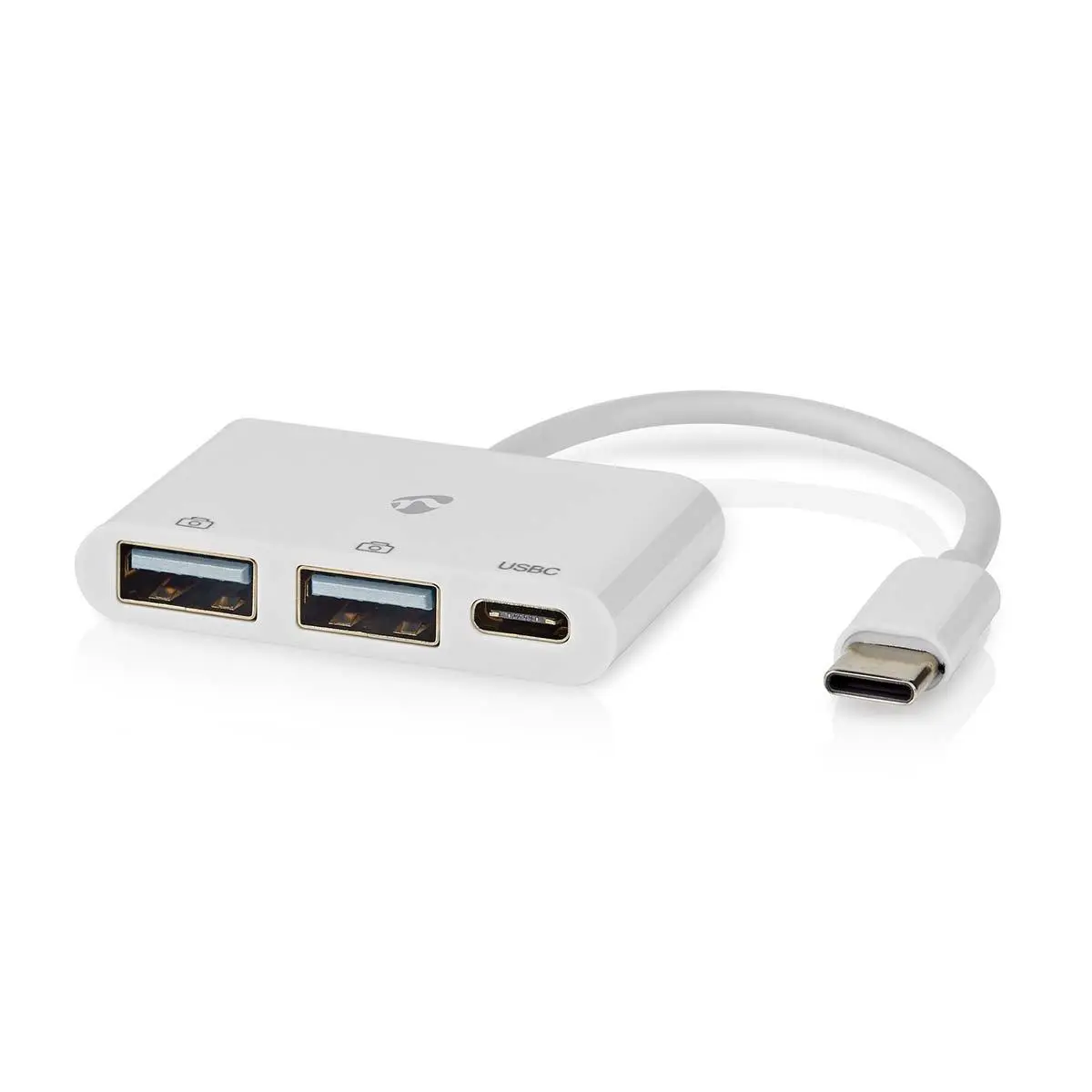 Nedis CCGB60250BK01 - USB hub | 1x USB-A | 3x USB A Zásuvka | 5 Portů port(s) | USB 2.0 | Napájení z USB | SD & MicroSD