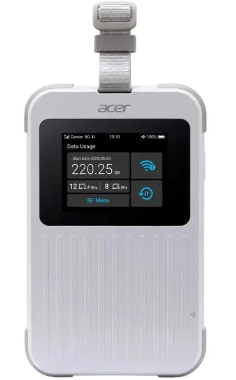 Acer Connect M6E 5G Mobile Wi-Fi with 1 GB Dual-band Router, hotspot WiFi router,5G&LTE