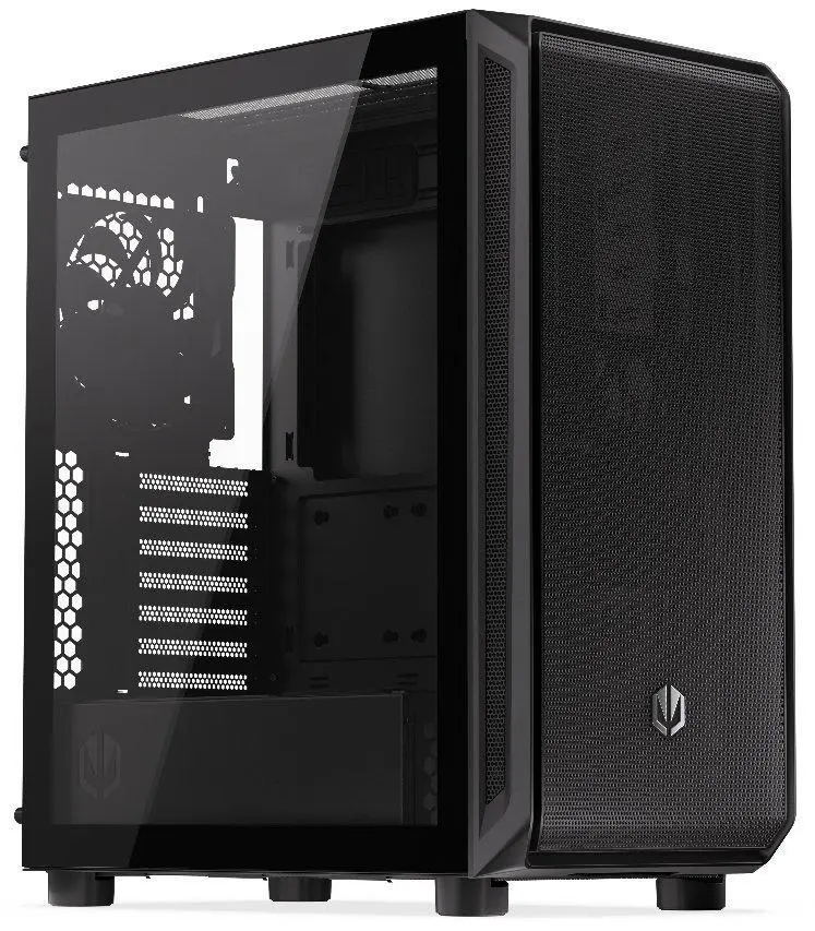 Endorfy Arx 500 Core Skříň, Middle tower, bez zdroje, ATX, 2× USB, 1× USB-C, 2× 140mm ventilátor, mesh panel, průhl. bok, černá