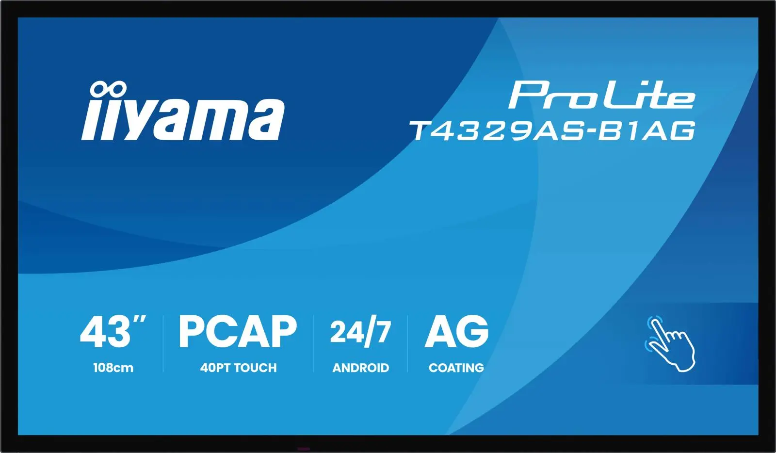 43" iiyama T4329AS-B1AG:VA,4K UHD,Android,24/7