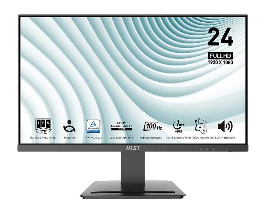 MSI Pro/MP243X/23,8"/IPS/FHD/100Hz/4ms/Černá/2R