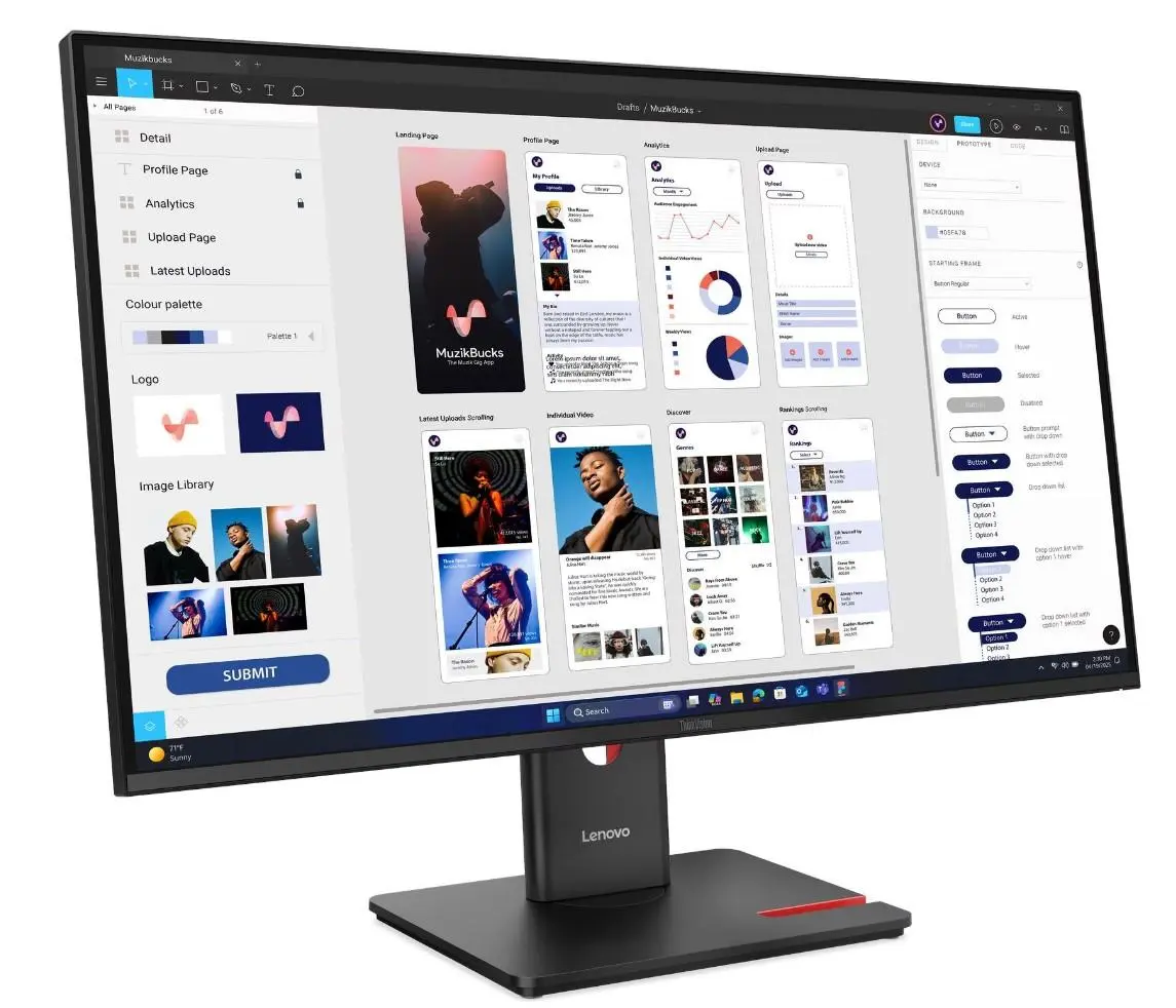 Lenovo ThinkVision/T32UD-40/31,5''/IPS/4K UHD/60Hz/4ms/Černá/3R 64B0GAT1EU