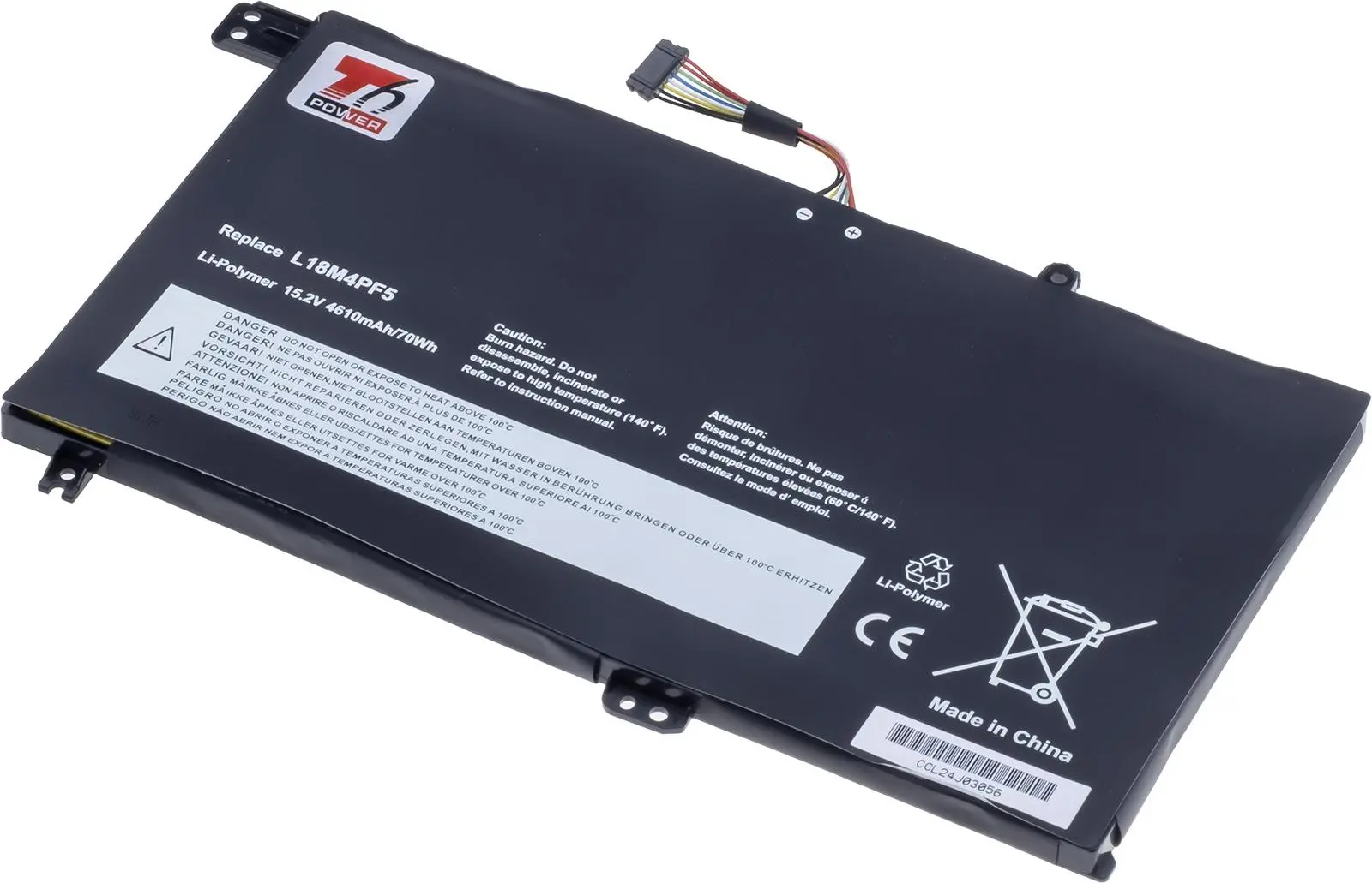 Baterie T6 Power pro Lenovo IdeaPad S540-15IML, S540-15IWL GTX 81SW, 4610mAh, 70Wh, 4cell, Li-Pol