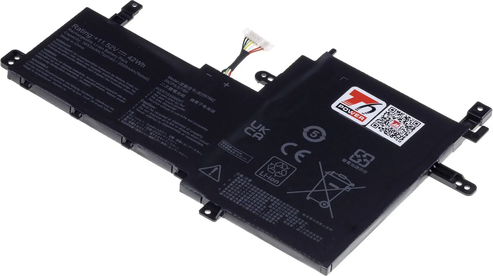 Baterie T6 Power pro Asus VivoBook X513, X531, S513, S531F, F513, K513, 3639mAh, 42Wh, 3cell, Li-pol