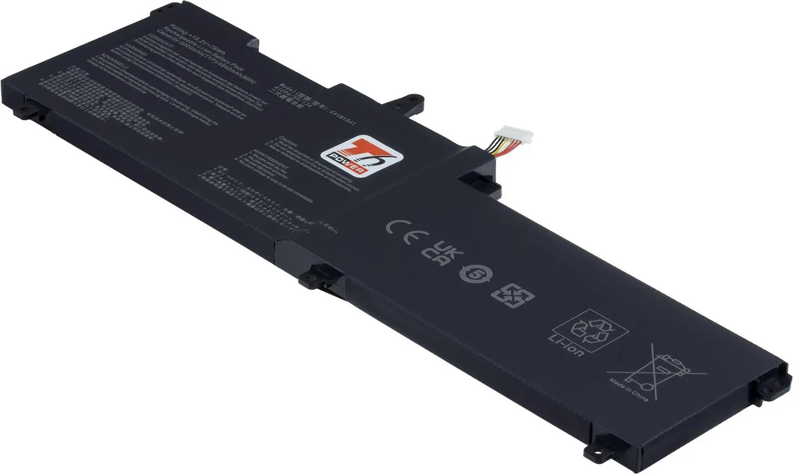 Baterie T6 Power pro Asus Strix GL702VT, GL702VS, GL702VM, GL702ZC, 5000mAh, 76Wh, 4cell, Li-poly