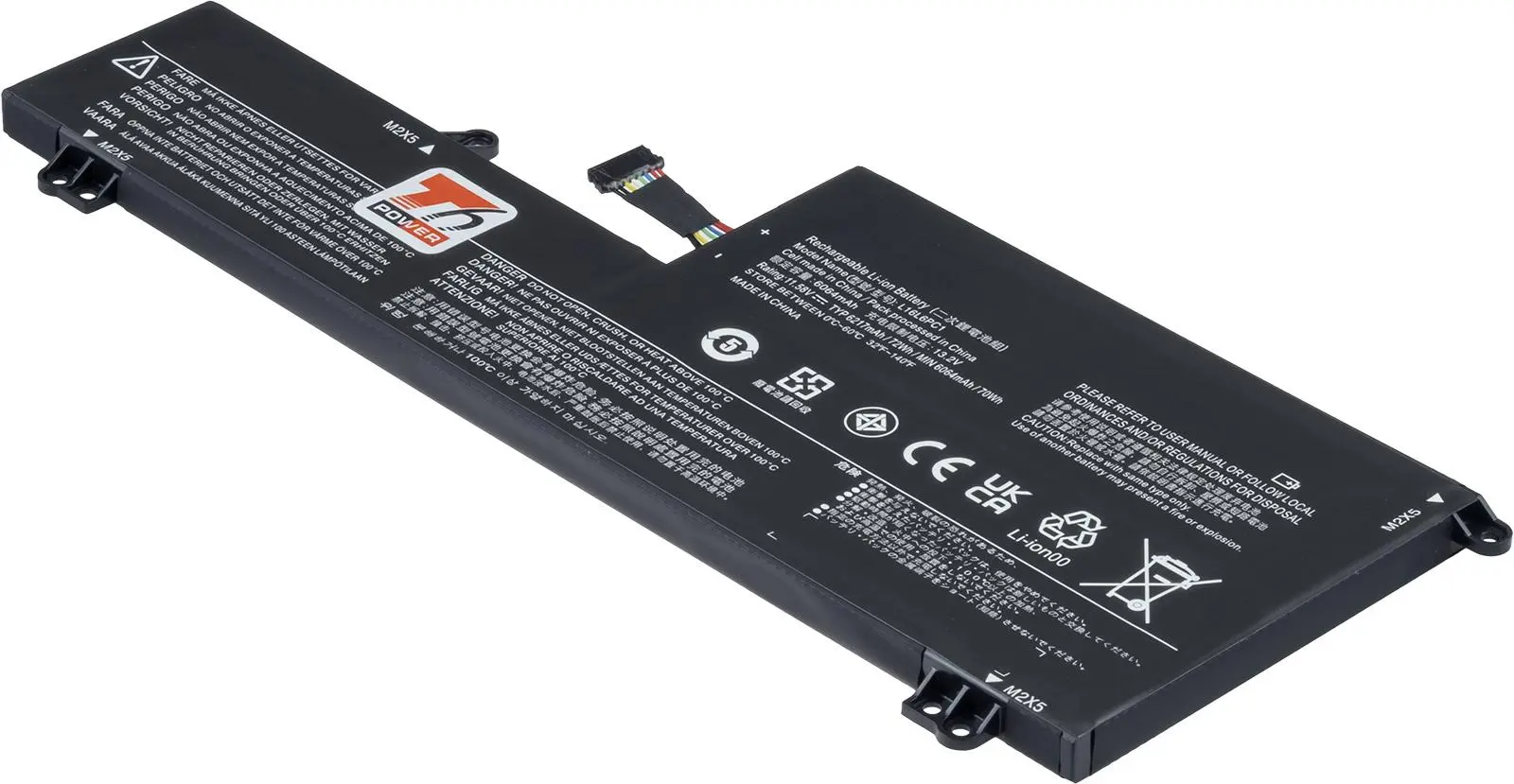Baterie T6 Power pro Lenovo Yoga 720-15IKB, 6217mAh, 72Wh, 6cell, Li-pol
