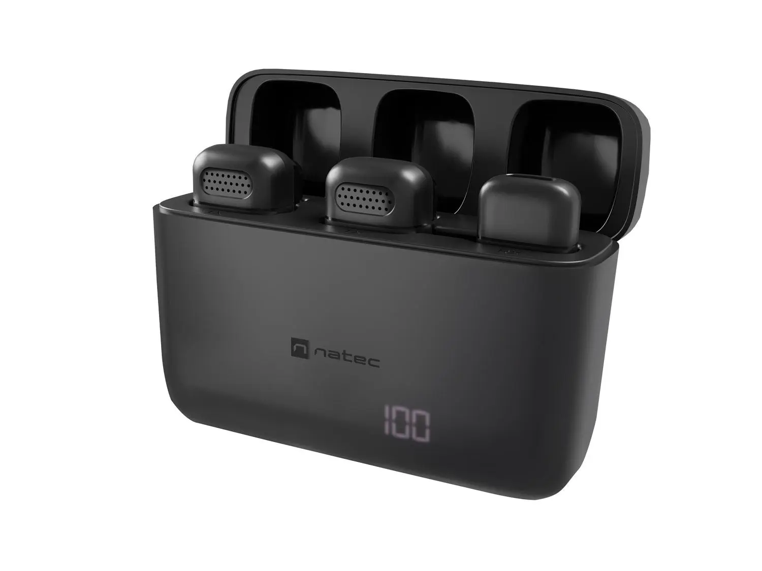Mobilní bezdrátový mikrofon Natec HOPPER LAVALIER USB-C, 2 KS