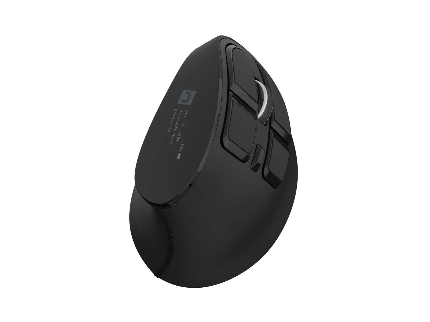 Vertikální bezdrátová myš Natec EUPHONIE PRO/Vertikální/Blue Sense/Pro praváky/2 400 DPI/USB+BT/Čern