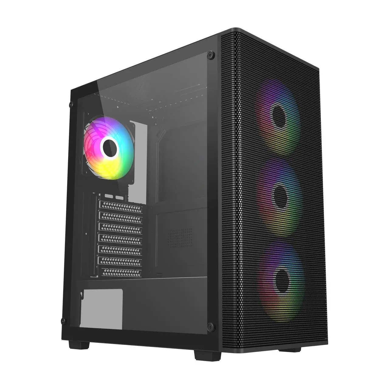 FSP M220/Midi Tower/Transpar./Černá