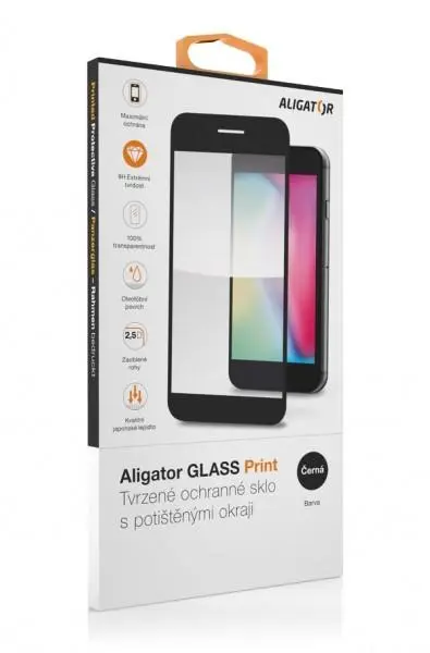 Aligator sklo GLASS PRINT Samsung A56 (5G) černá