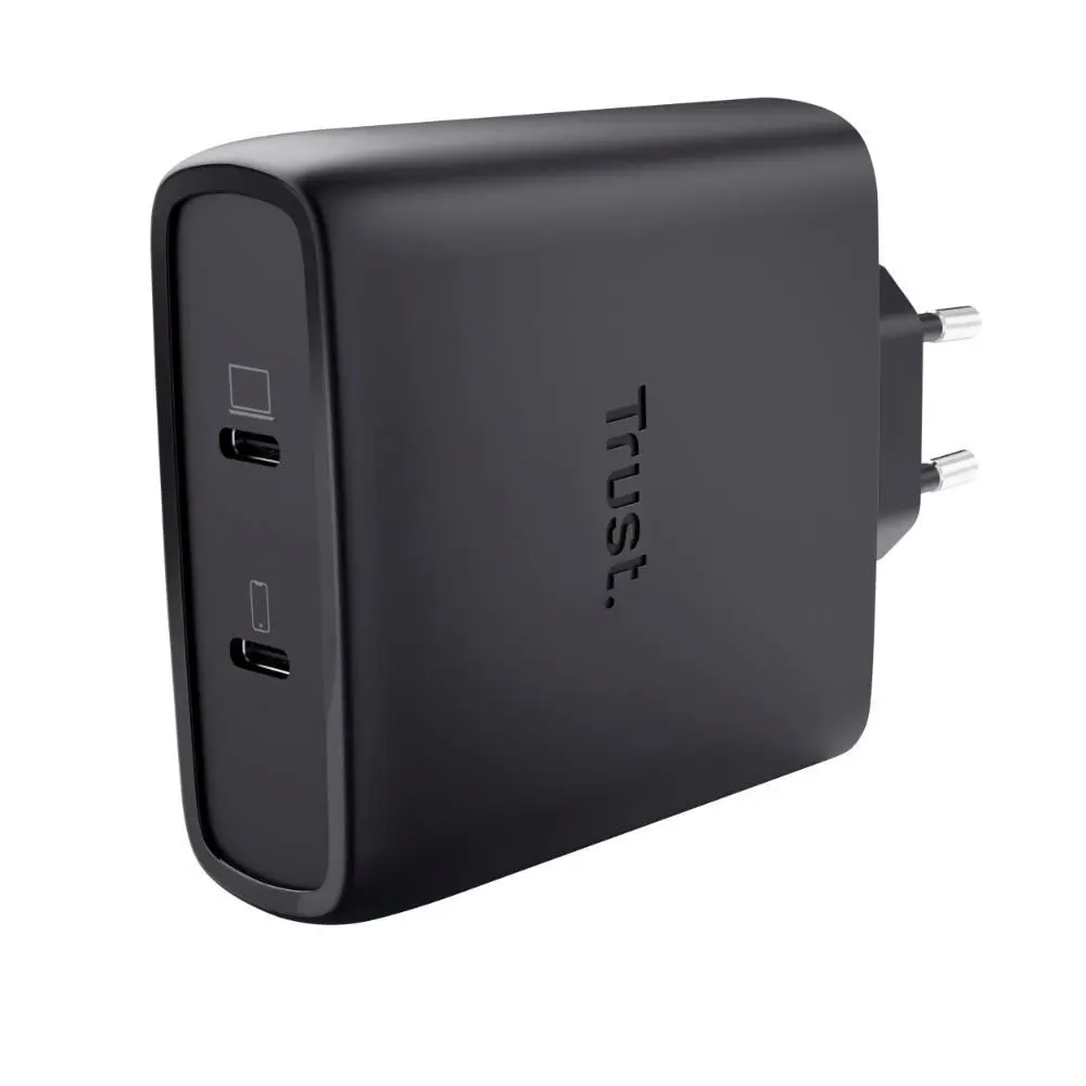 TRUST MAXO 100W 2P USB-C GAN CHARGER BLK 25527