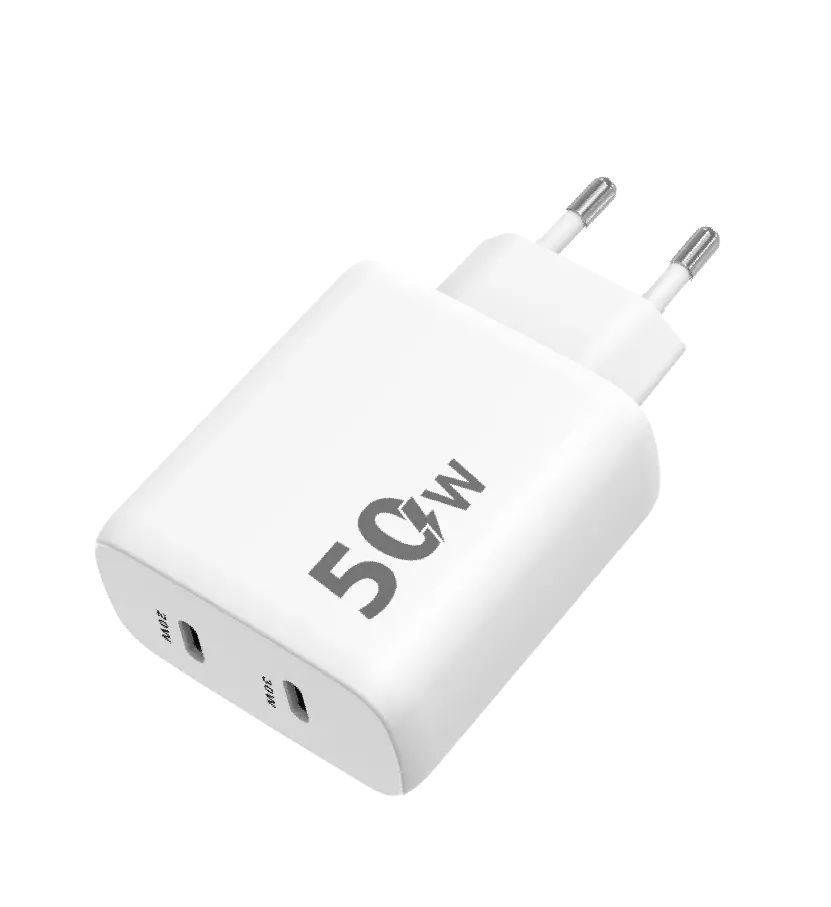 WG - Síťová nabíječka 2x USB-C 50W, 1x USB-C PD 30W + 1x USB-C PD 20W, bílá