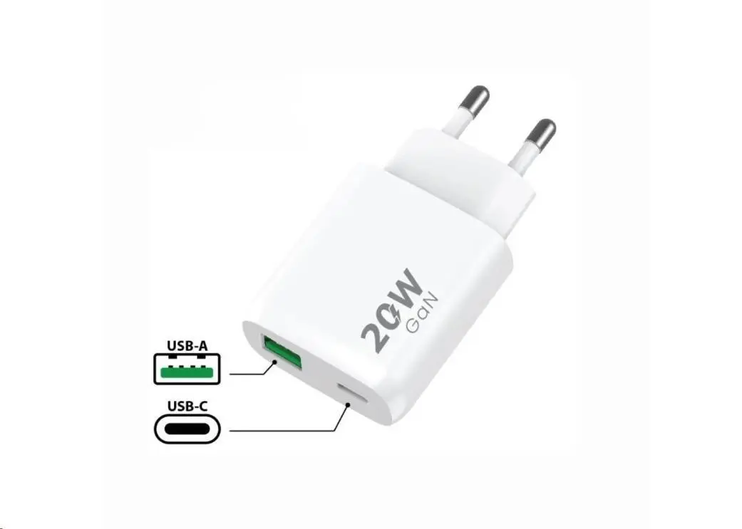 WG síťová nabíječka USB-A TYPE-C až 20W