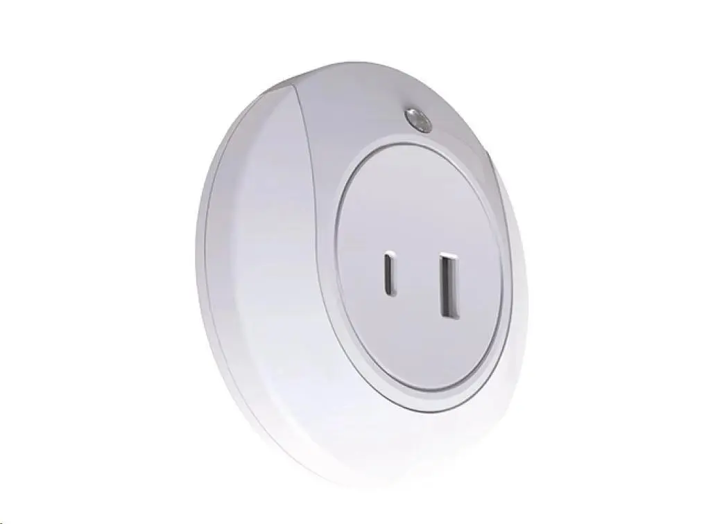 WG - Noční LED světlo do zásuvky s USB / WG FireFly / white