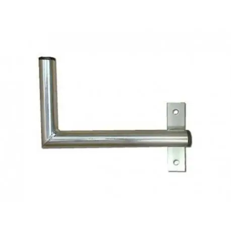Držák antény na zeď u okna s pásem, pravé uchycení, galvanický zinek, délka 25cm, průměr 3, 2cm