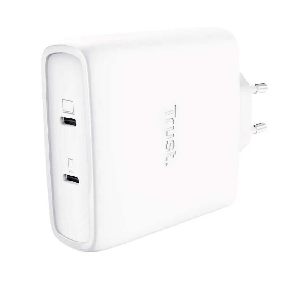 TRUST GaN Nabíječka MAXO 100W 2-Port, USB-C, bílá