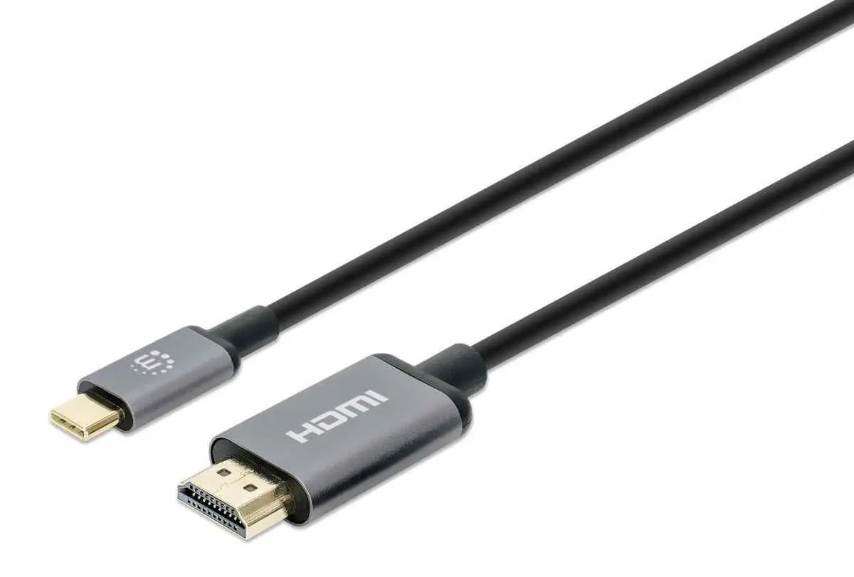 Manhattan kabel USB-C na HDMI, USB-C Male na HDMI Male, 1m, černá