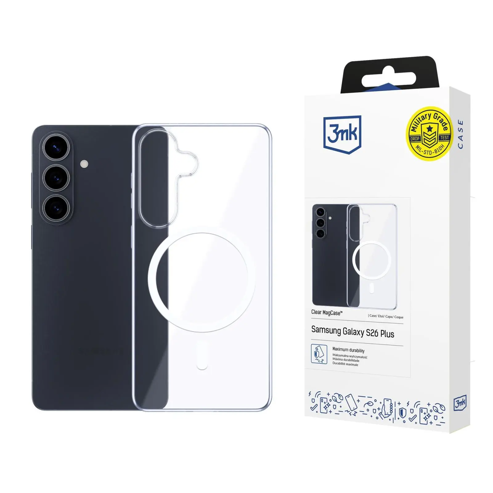 Kryt 3mk Clear MagCase - Samsung Galaxy S26 Plus průhledný