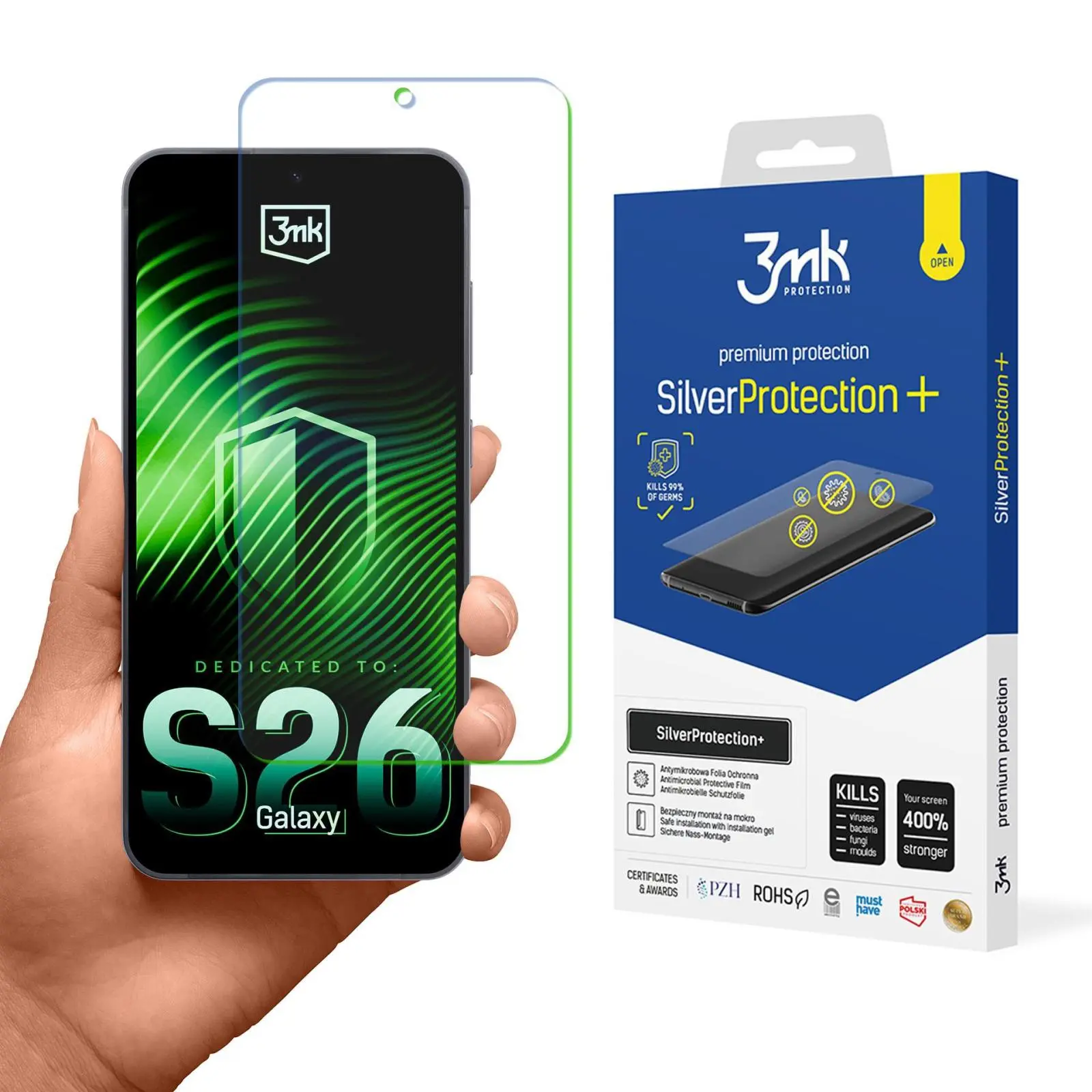 3mk SilverProtection+ pro Samsung Galaxy S26čirá
