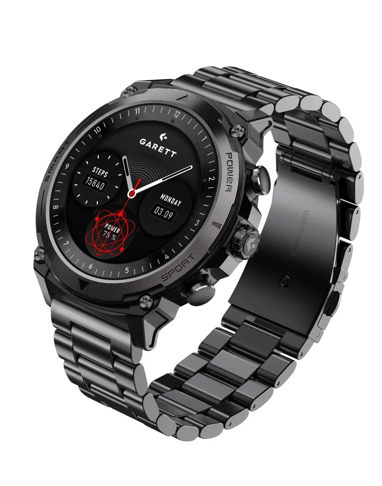 Garett Smartwatch Atom Black Steel