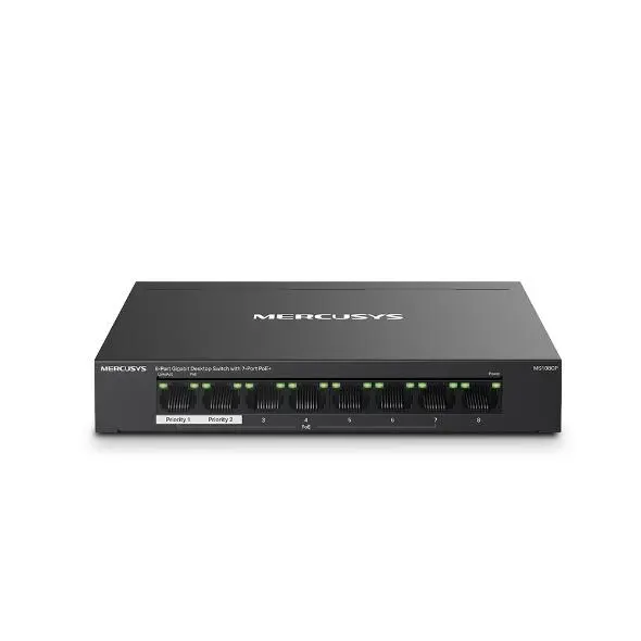 MERCUSYS switch MS108GP (8xGbE, 7xPoE+, 65W, fanless)
