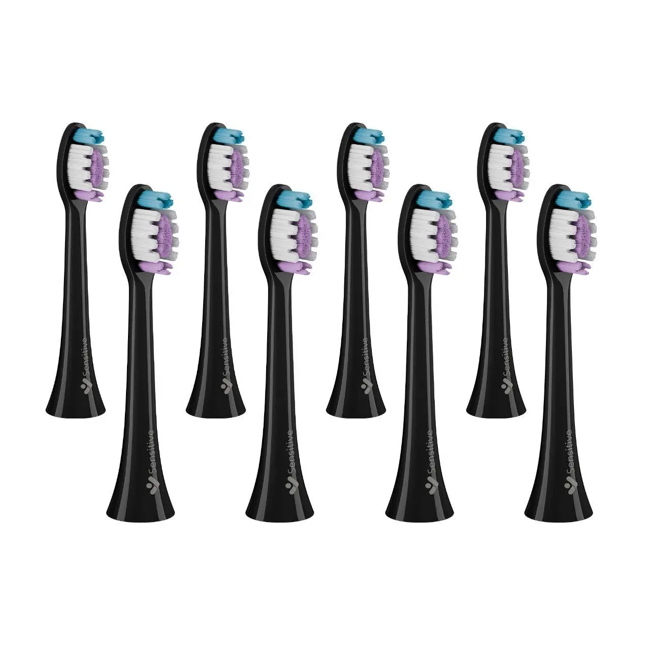 TrueLife SonicBrush Clean-series heads Sensitive black 8 pack náhradní hlavice
