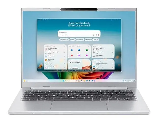 Acer Aspire 14 AI (A14-I71M-7679) Ultra 7 355/16GB/512GB SSD/14" WUXGA/Win11 Home/stříbrná NO Adapter