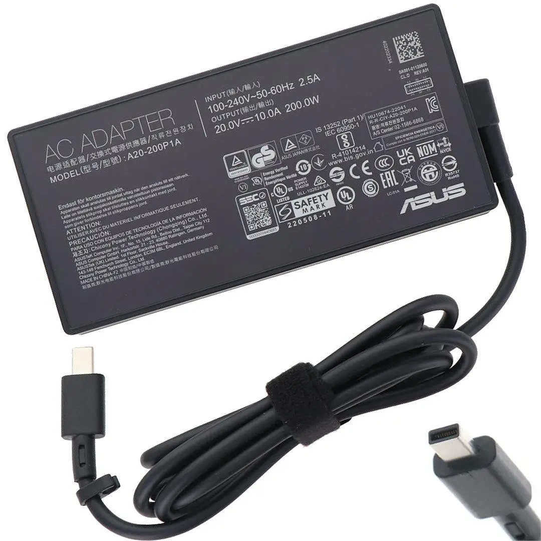 ASUS ADAPTER 200W 20V 3P(RECTANGLE) orig. ASUS - BEZ přívodní šňůry (3pinu)