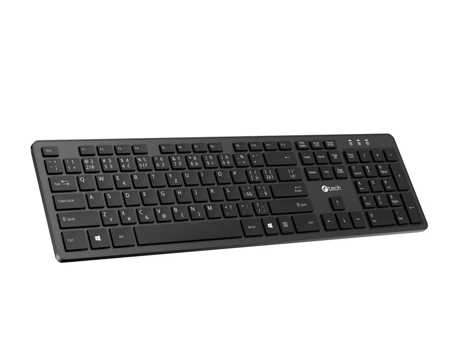 Klávesnice C-TECH KB-115, bezdrátová 2.4Ghz, KB-115