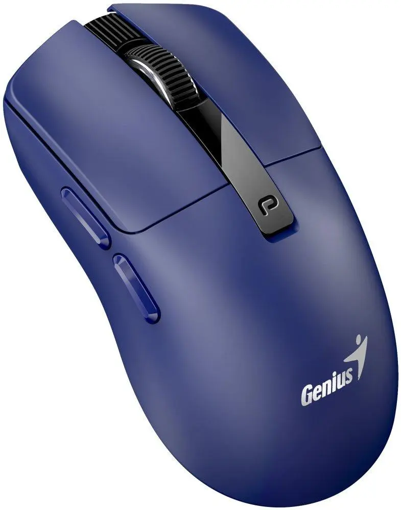 Genius NX-8280S BT, Myš, bezdrátová, optická, 3200DPI, 6 tlačítek, tichá, dobíjecí, Copilot, Bluetooth 5.3+2,4GHz,modrá