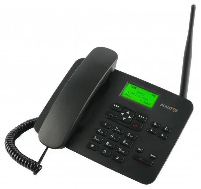ALIGATOR T100 Stolní telefon na simkartu Black