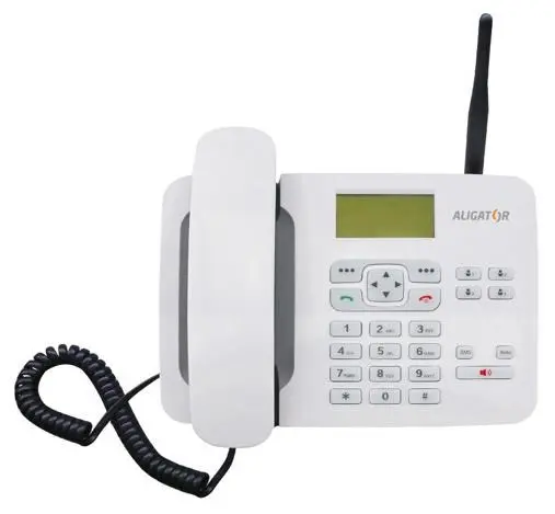 ALIGATOR T100 Stolní telefon na simkartu White