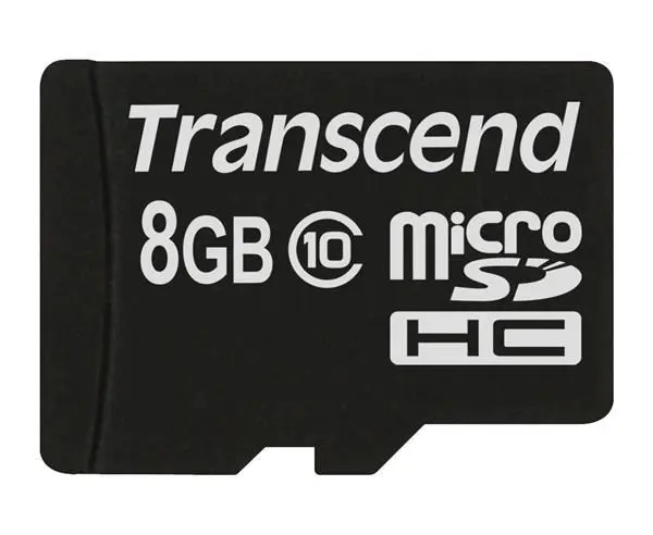 TRANSCEND MicroSDHC karta 8GB Class 10 8GB, bez adaptéru TS8GUSDC10