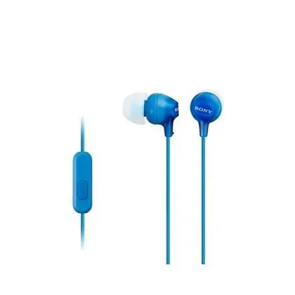 SONY sluchátka MDR-EX15AP, handsfree, modré