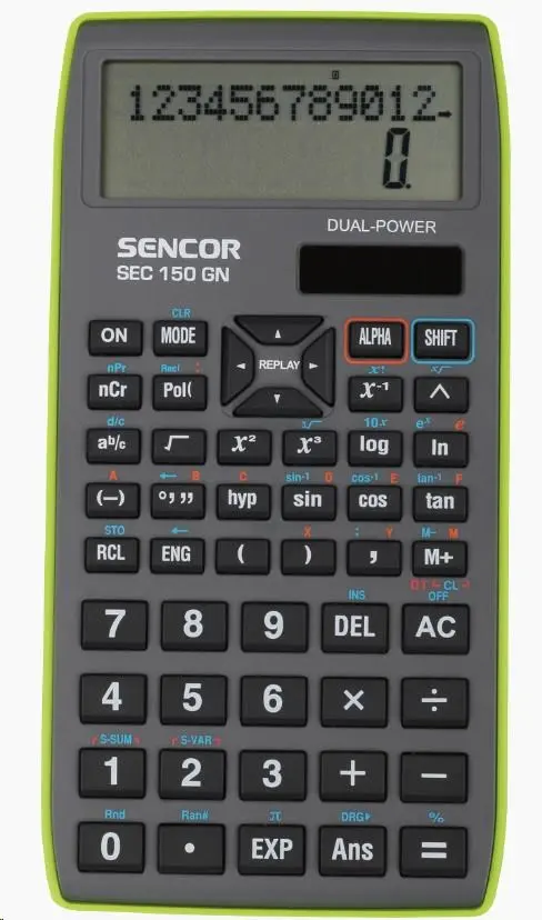 Kalkulačka Sencor SEC 150 GN - šedozelená
