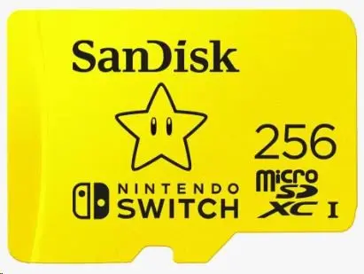 SanDisk MicroSDXC karta 256GB for Nintendo Switch (R:100/W:90 MB/s, UHS-I, V30, U3, C10, A1) licensed Product, Super Mario