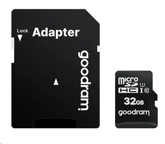 GOODRAM Memory MicroSD Card - 32GB with adapter UHS I CLASS 10 100MB/s