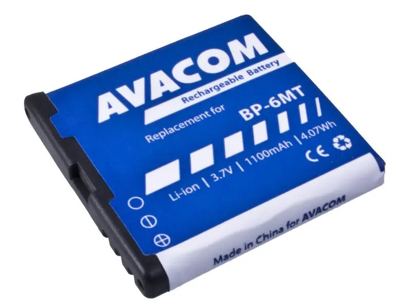Baterie AVACOM GSNO-BP6MT-S1100A do mobilu Nokia E51, N81, N81 8GB, N82, Li-Ion 3,6V 1100mAh, GSNO-BP6MT-S1100A - neoriginální