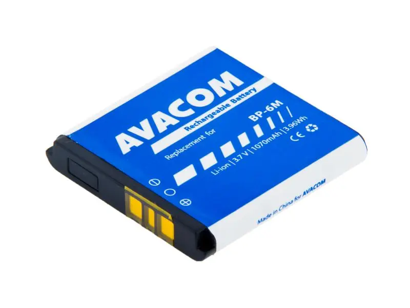 Baterie AVACOM GSNO-BP6M-S1070 do mobilu Nokia 6233, 9300, N73 Li-Ion 3,7V 1070mAh (náhrada BP-6M), GSNO-BP6M-S1070 - neoriginální