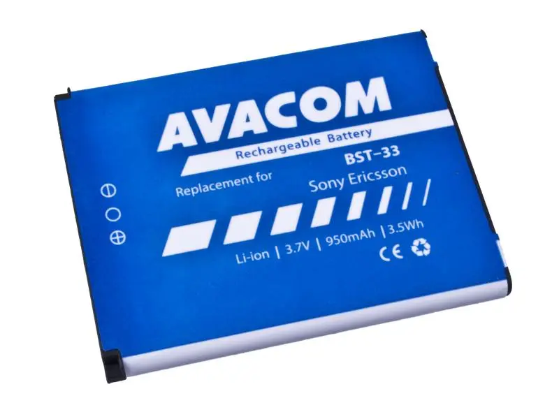 Baterie AVACOM GSSE-W900-S950A do mobilu Sony Ericsson K550i, K800, W900i Li-Ion 3,7V 950mAh (náhrad, GSSE-W900-S950A - neoriginální
